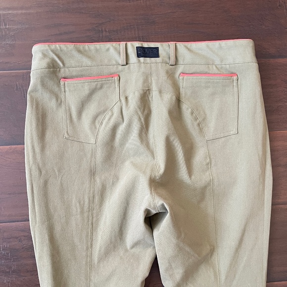 Dover Saddlery Women's Wellesley Breech Olive Coral Riding Pants Sz 36 NWOT - Picture 3 of 13